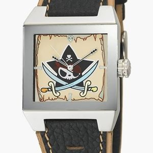 Tokidoki Pirate Watch. Preloved. Genuine Leather.  Needs new battery.